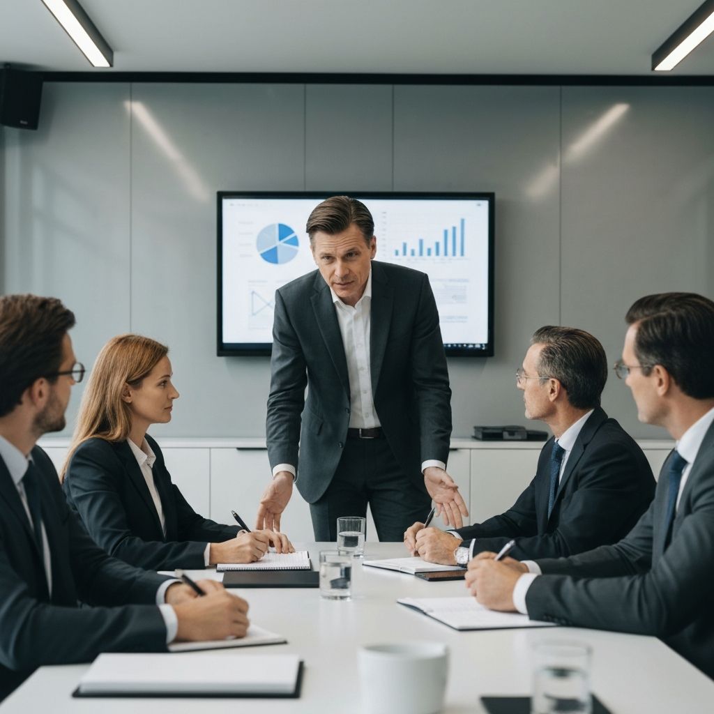 Business consultant presenting